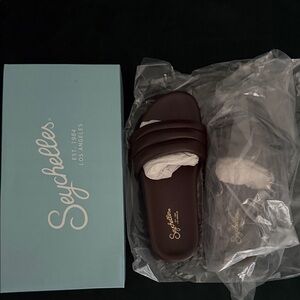 Seychelles Women's Dark Brown Slide Sandals